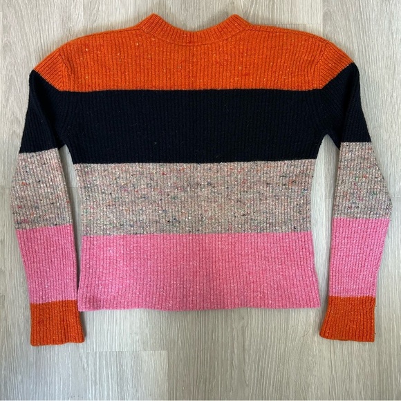 A.L.C. Multicolor Striped Sweater - Orange, Black, Pink, Gray - Picture 4 of 9